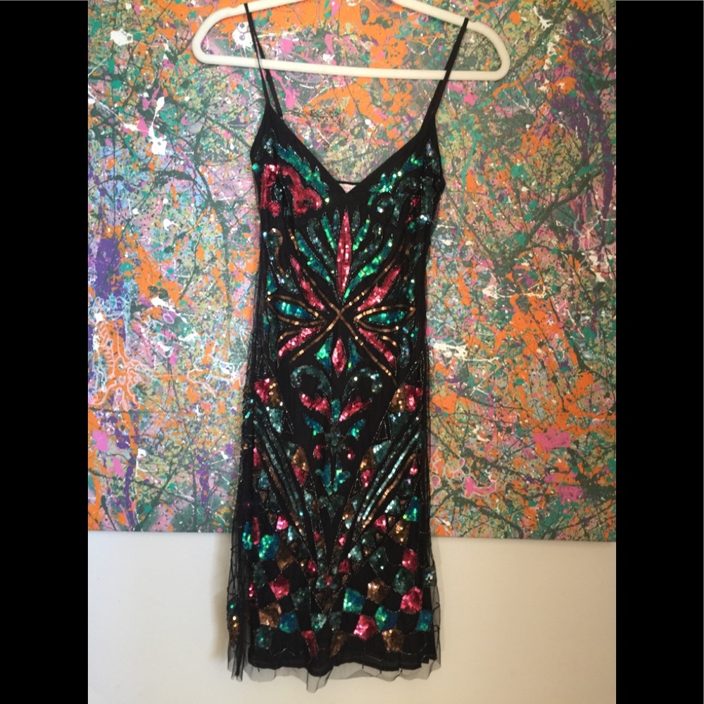 Colorful sequin dress size XS/ S Petite